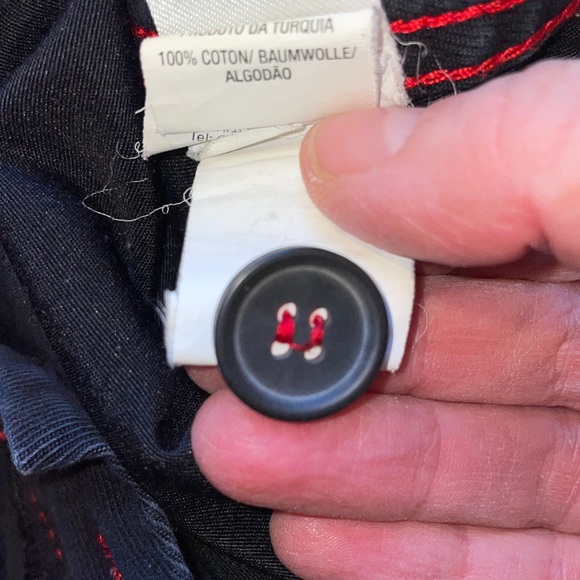 Topman Black TaperedJoggers Red Stitching SZ Small - Picture 5 of 10